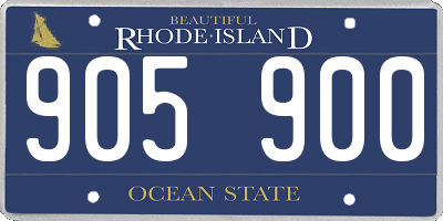 RI license plate 905900