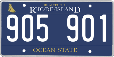 RI license plate 905901
