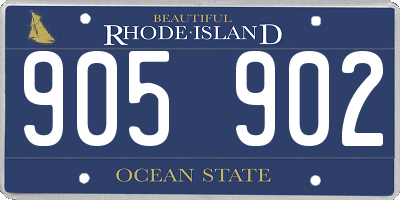 RI license plate 905902