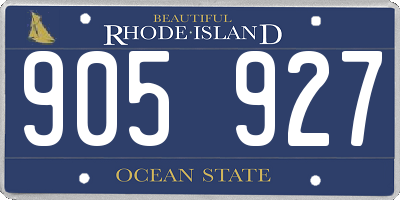 RI license plate 905927