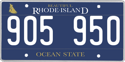 RI license plate 905950