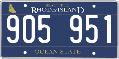 RI license plate 905951