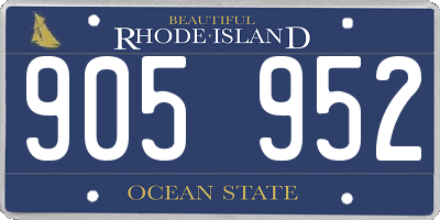 RI license plate 905952
