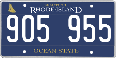 RI license plate 905955