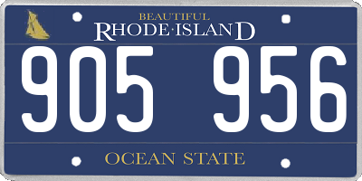RI license plate 905956