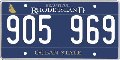 RI license plate 905969