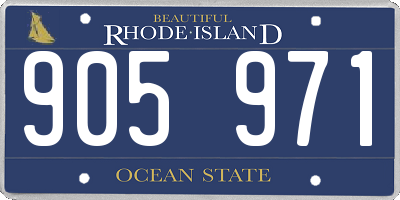 RI license plate 905971
