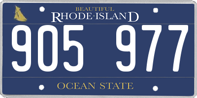 RI license plate 905977