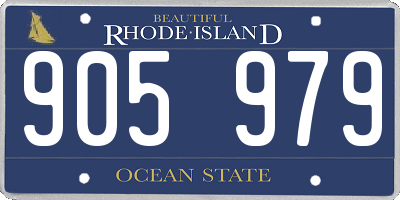 RI license plate 905979