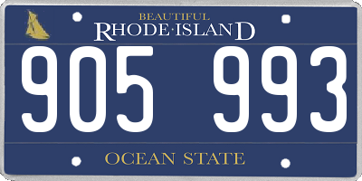 RI license plate 905993