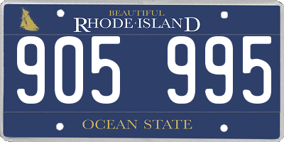 RI license plate 905995