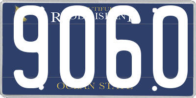 RI license plate 9060