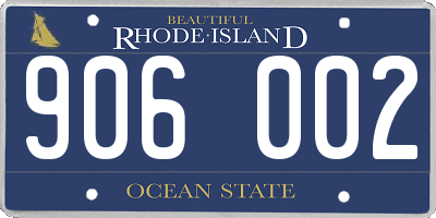 RI license plate 906002