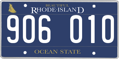 RI license plate 906010