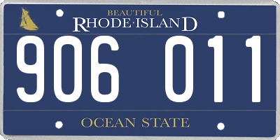 RI license plate 906011