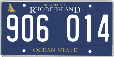RI license plate 906014