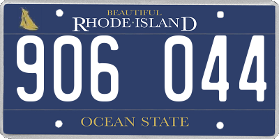 RI license plate 906044