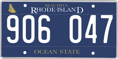 RI license plate 906047
