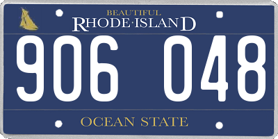 RI license plate 906048