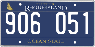 RI license plate 906051