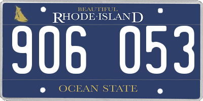 RI license plate 906053