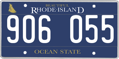 RI license plate 906055