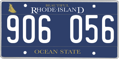 RI license plate 906056