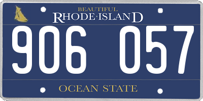 RI license plate 906057