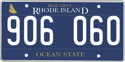 RI license plate 906060