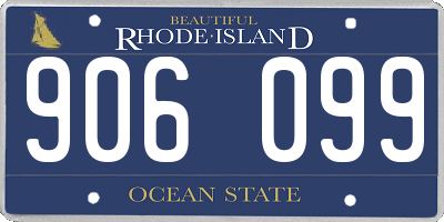 RI license plate 906099