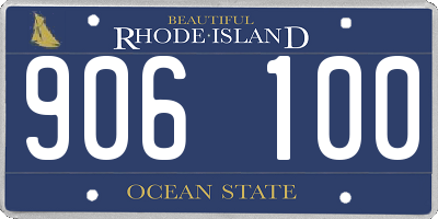 RI license plate 906100
