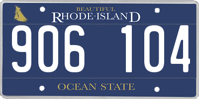 RI license plate 906104
