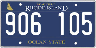 RI license plate 906105