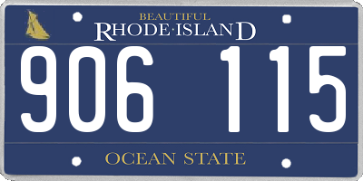 RI license plate 906115
