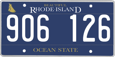 RI license plate 906126