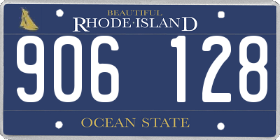 RI license plate 906128