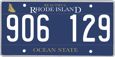 RI license plate 906129