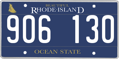 RI license plate 906130
