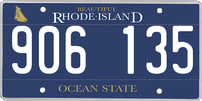 RI license plate 906135