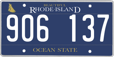 RI license plate 906137