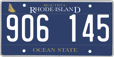 RI license plate 906145