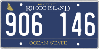 RI license plate 906146