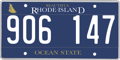 RI license plate 906147
