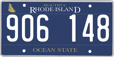 RI license plate 906148