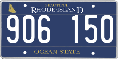 RI license plate 906150