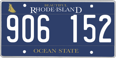 RI license plate 906152