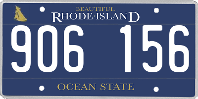 RI license plate 906156
