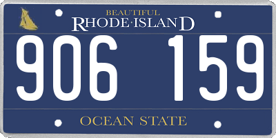 RI license plate 906159