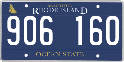 RI license plate 906160
