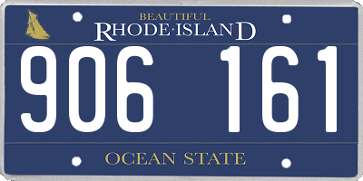RI license plate 906161